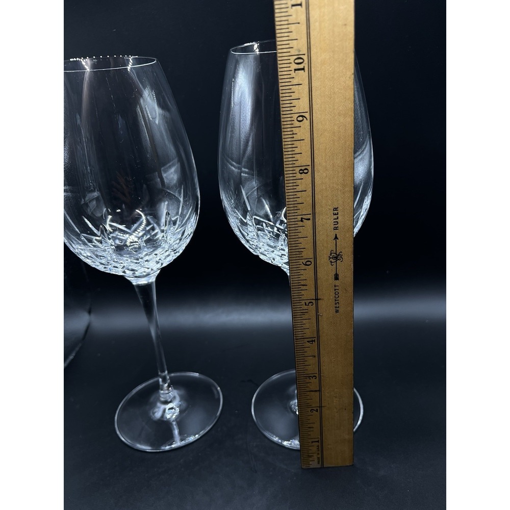 Lismore Essence Crystal by Waterford pair of Water Goblet w/box Mint - Picture 5 of 7